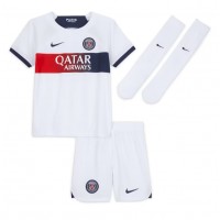 Echipament fotbal Paris Saint-Germain Kylian Mbappe #7 Tricou Deplasare 2023-24 pentru copii maneca scurta (+ Pantaloni scurti)